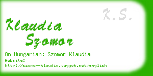 klaudia szomor business card
